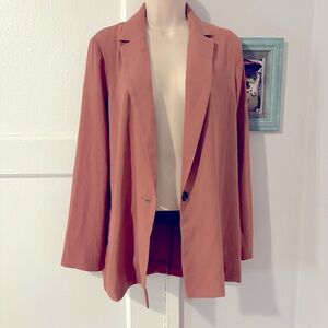 Forever 21 Deep Pink Flowy Casual Blazer